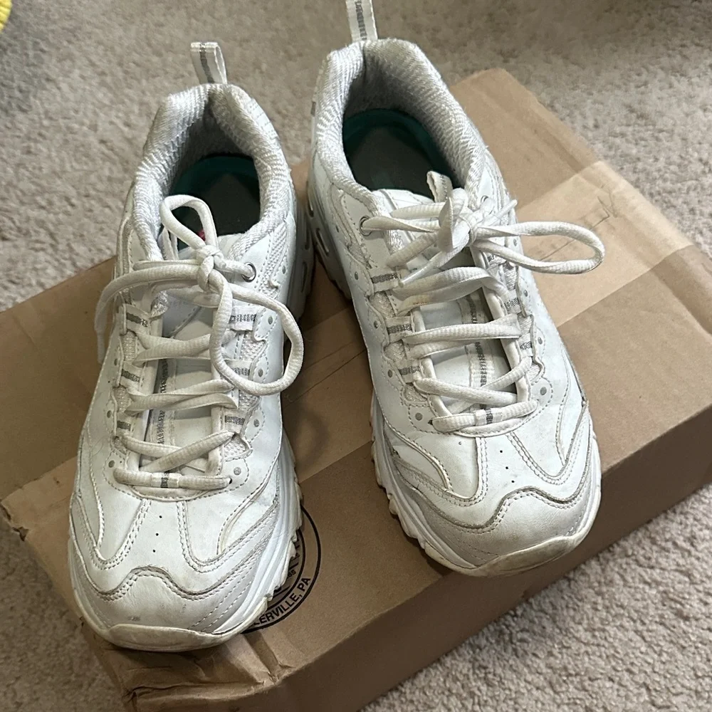 Skechers White Athletic Shoes